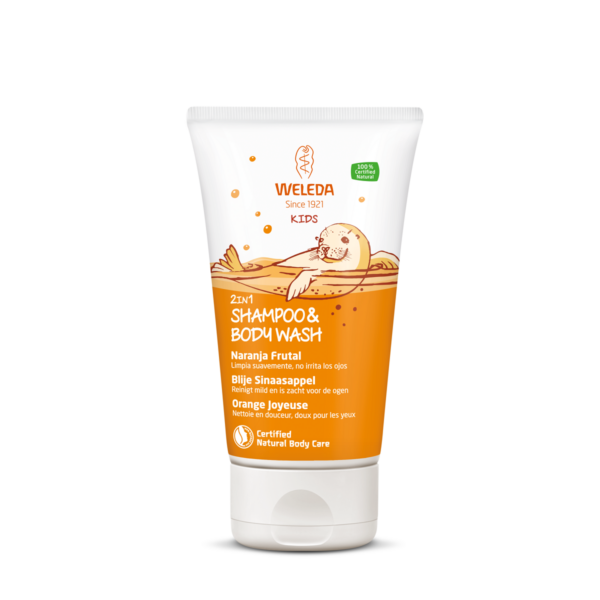 WELEDA – Kids 2 en 1 Shampoo & Body Wash Naranja Frutal (150ml)