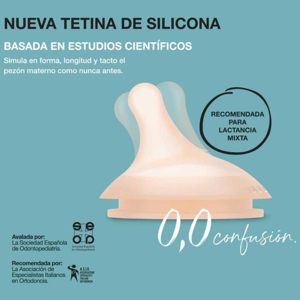 Suavinex Biberón Anticólico Zero Zero +0m Tetina A 180 ml